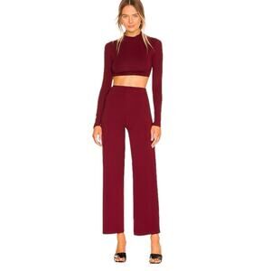 Revolve All the Ways Layla two piece pants set wine - Large